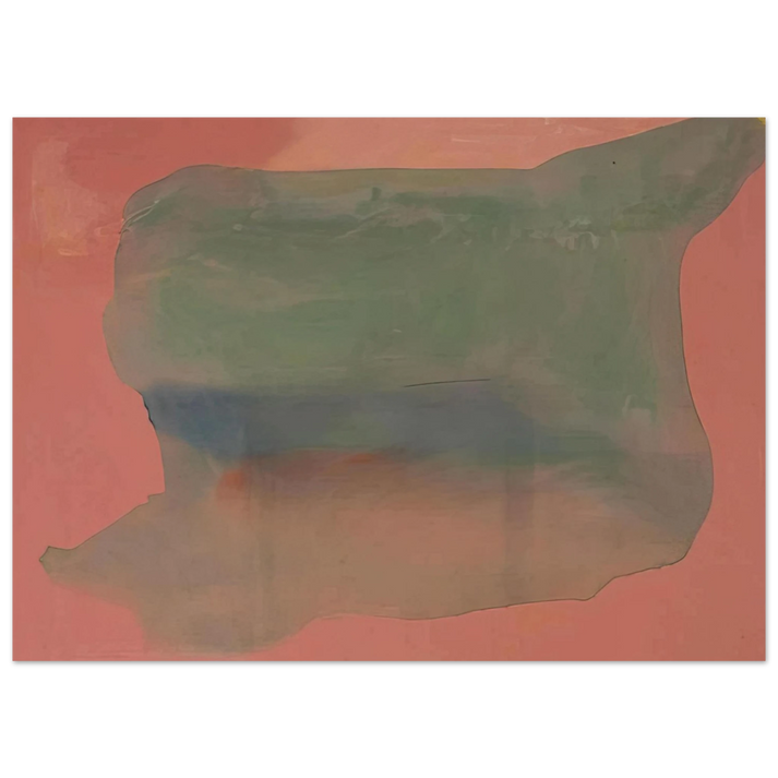 Helen Frankenthaler - Yearning - 1973 Wall art - 28x43 cm / XL (11x17 inches) - Premium Wooden Framed Poster With Fine Art Paper-canvas - White frame