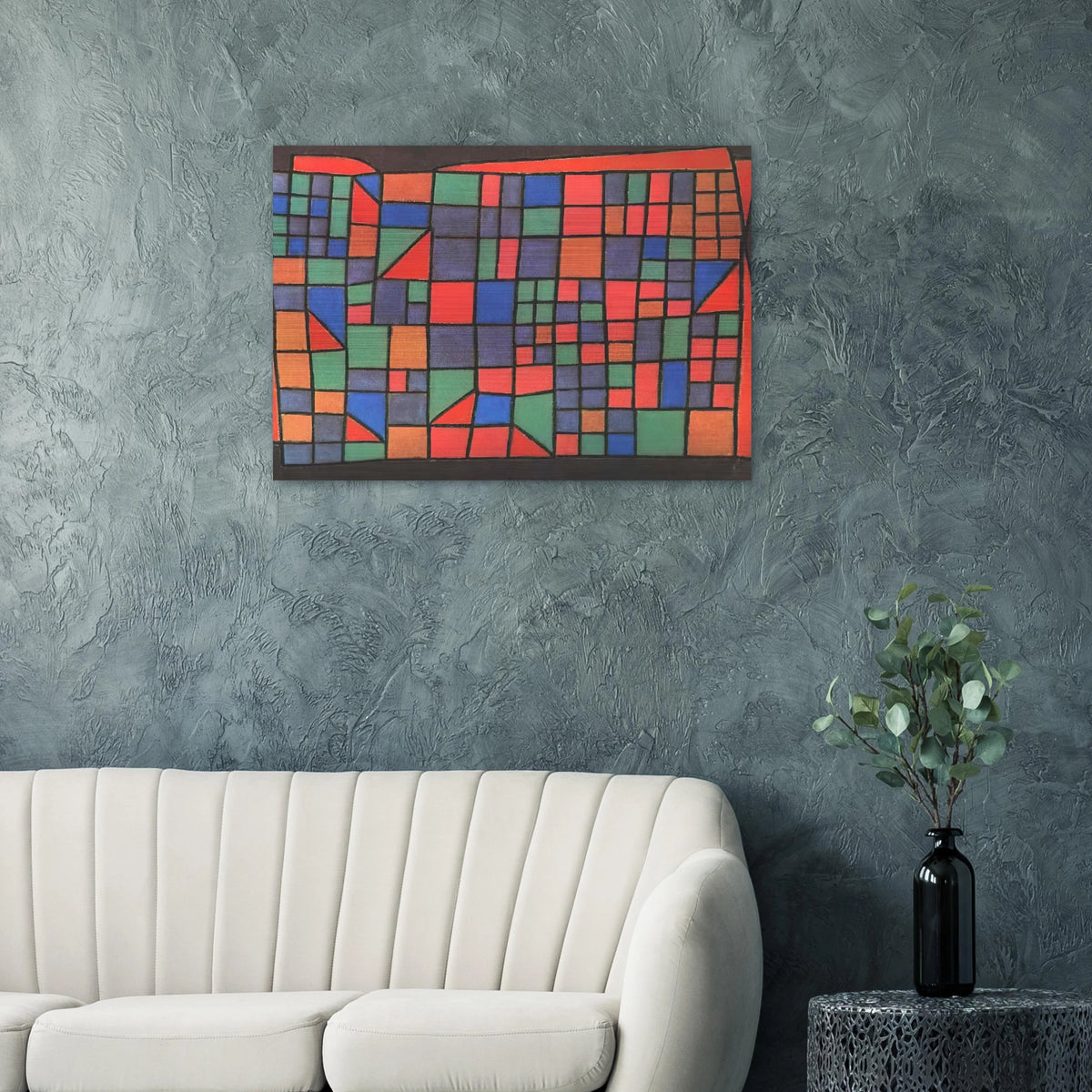 GLASS FACADE 1940 - Paul Klee Brushed Aluminum Print - 70x100 cm / 28x40 inches | Paul Klee Aluminum Print | Paul Klee Prints