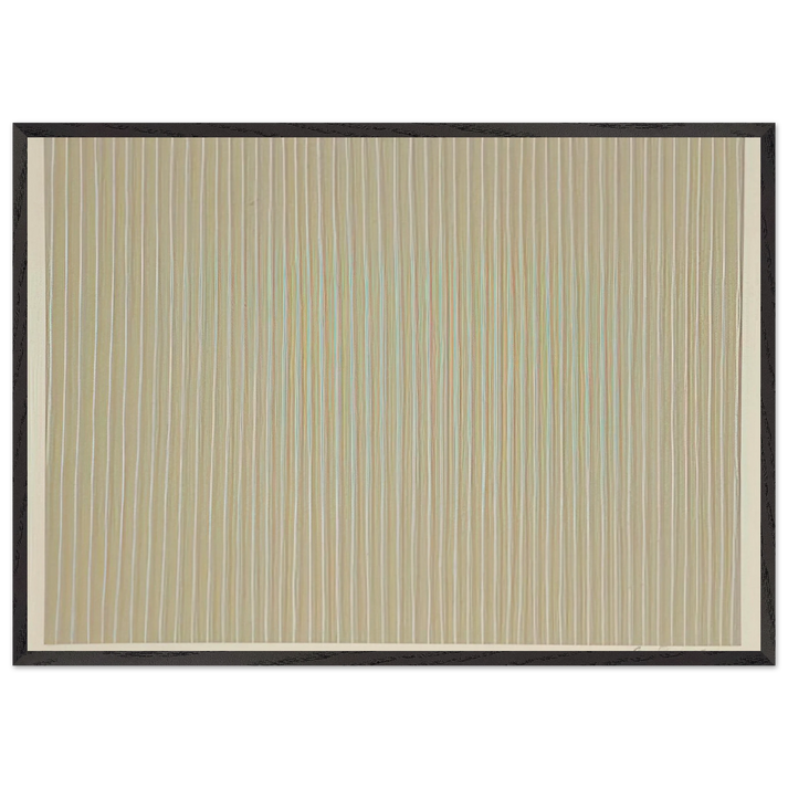 Carousel - 1980 - Gene Davis 70x100 cm / 28x40 inches Framed Art Print – Black Wooden Frame