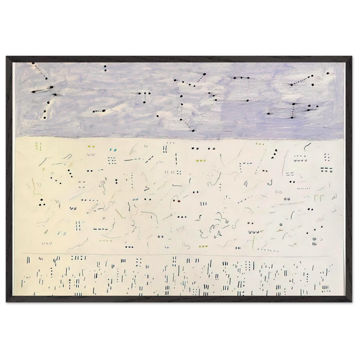 Deep Six - 1979 - Gene Davis 70x100 cm / 28x40 inches Framed Art Print – Black Wooden Frame