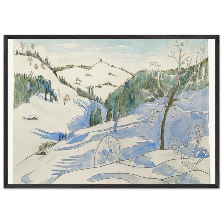 MORGENSCHATTEN 1924 - Gabriele Munter 70x100 cm / 28x40 inches Framed Art Print – Black Wooden Frame