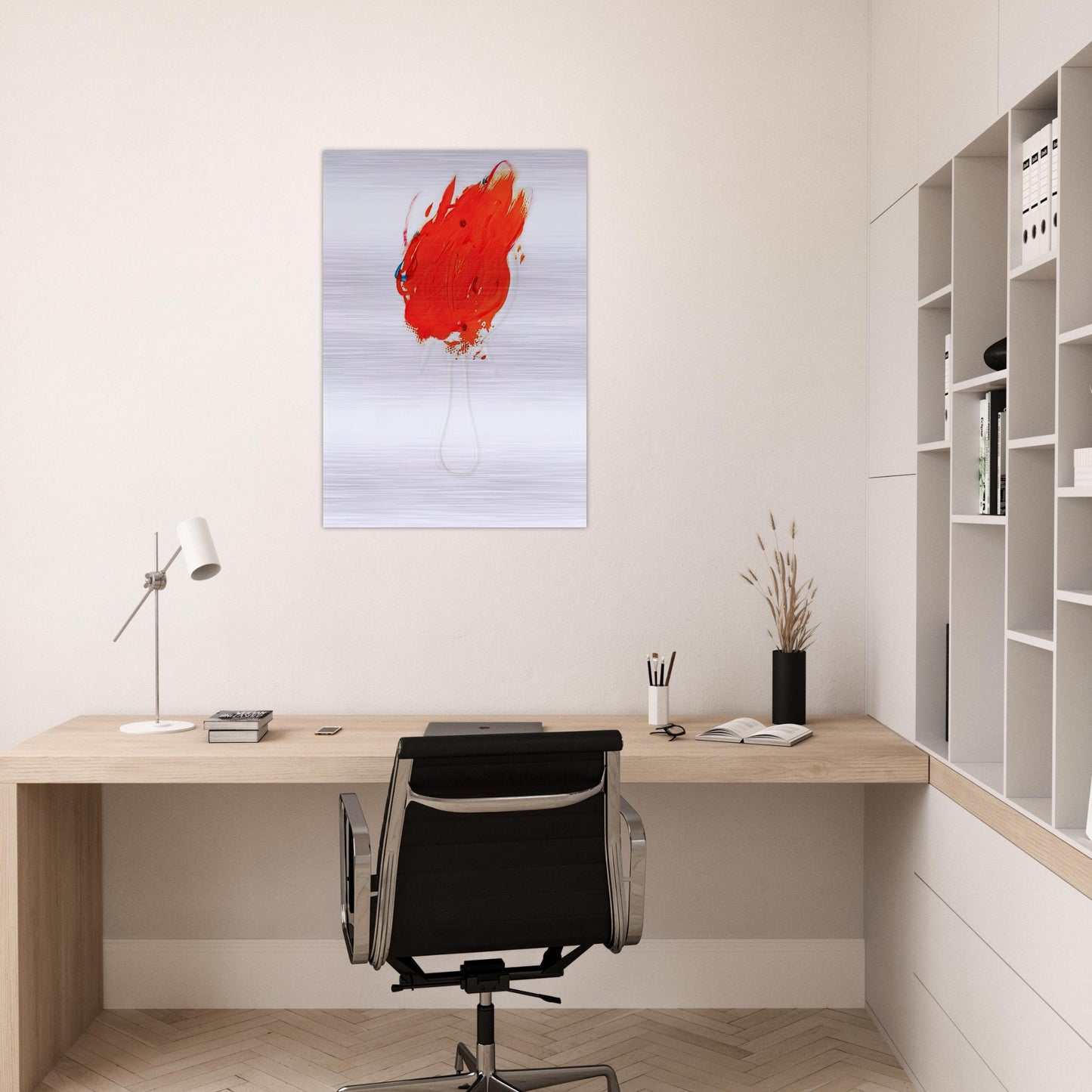 UNTITLED FLAME AND MIRROR 1967 - Antoni Tapies Brushed Aluminum Print - 70x100 cm / 28x40 inches | Antoni Tapies Aluminum Print | Antoni Tapies Prints
