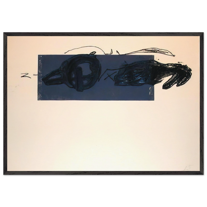 Z 1981 - Antoni Tapies 70x100 cm / 28x40 inches Framed Art Print – Black Wooden Frame