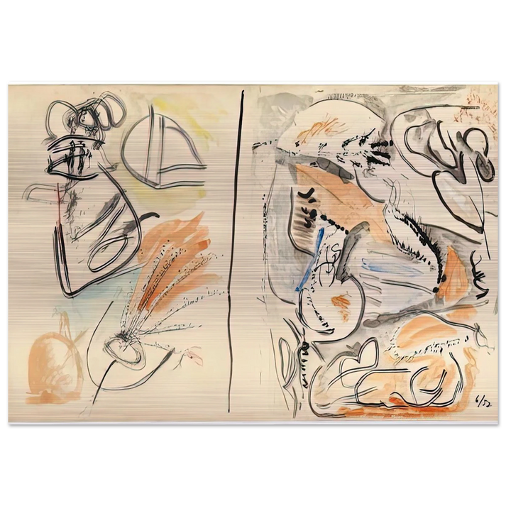 Window Shade No. 2, 1952- - Helen Frankenthaler Brushed Aluminum Print - 70x100 cm / 28x40 inches | Helen Frankenthaler Aluminum Print | Helen Frankenthaler Prints