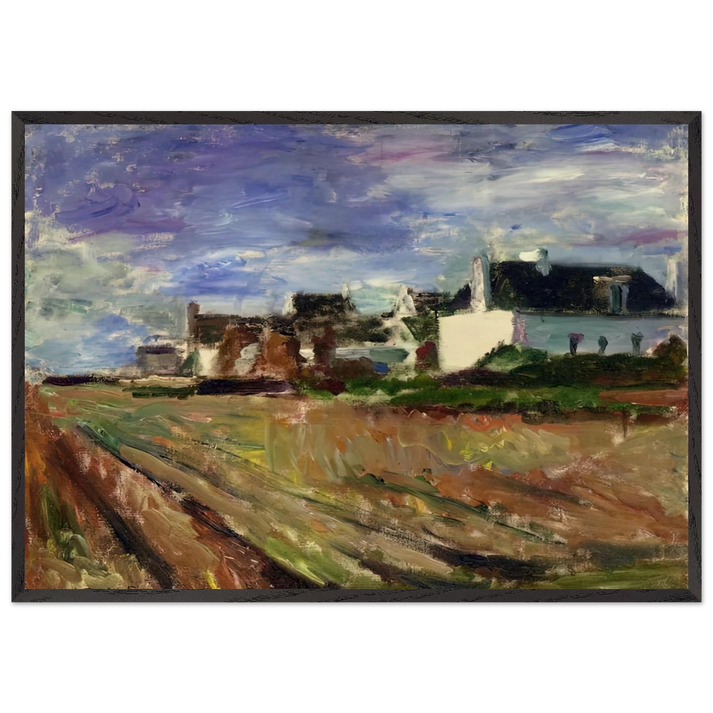 FARMS IN BRITTANY BELLE ILE 1897 - Henri Matisse 70x100 cm / 28x40 inches Framed Art Print – Black Wooden Frame