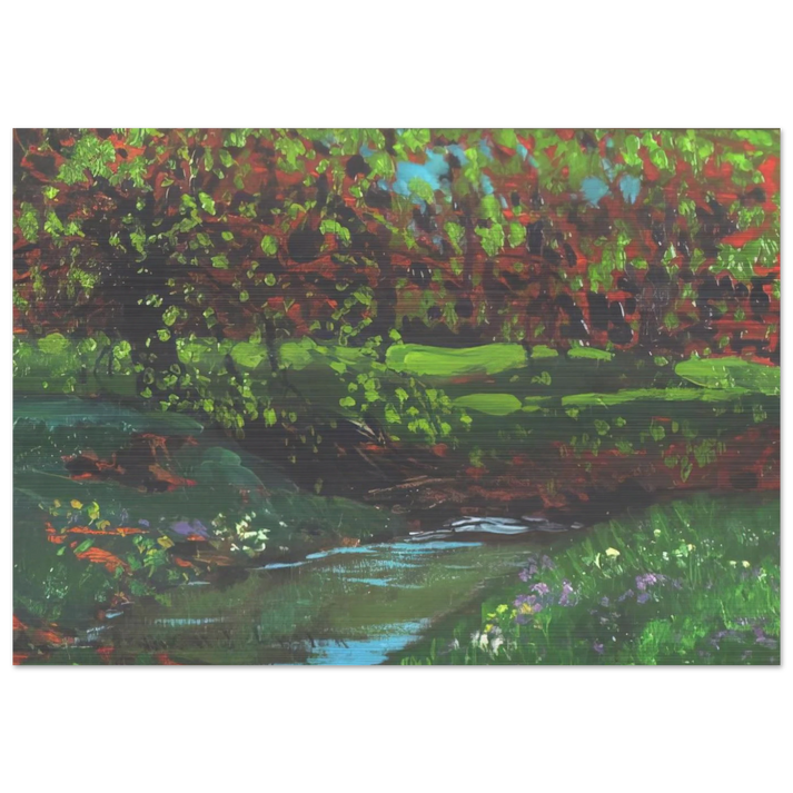 Green Pool - Post-Impressionism - Frank Johnston Brushed Aluminum Print - 70x100 cm / 28x40 inches | Frank Johnston Aluminum Print | Frank Johnston Prints