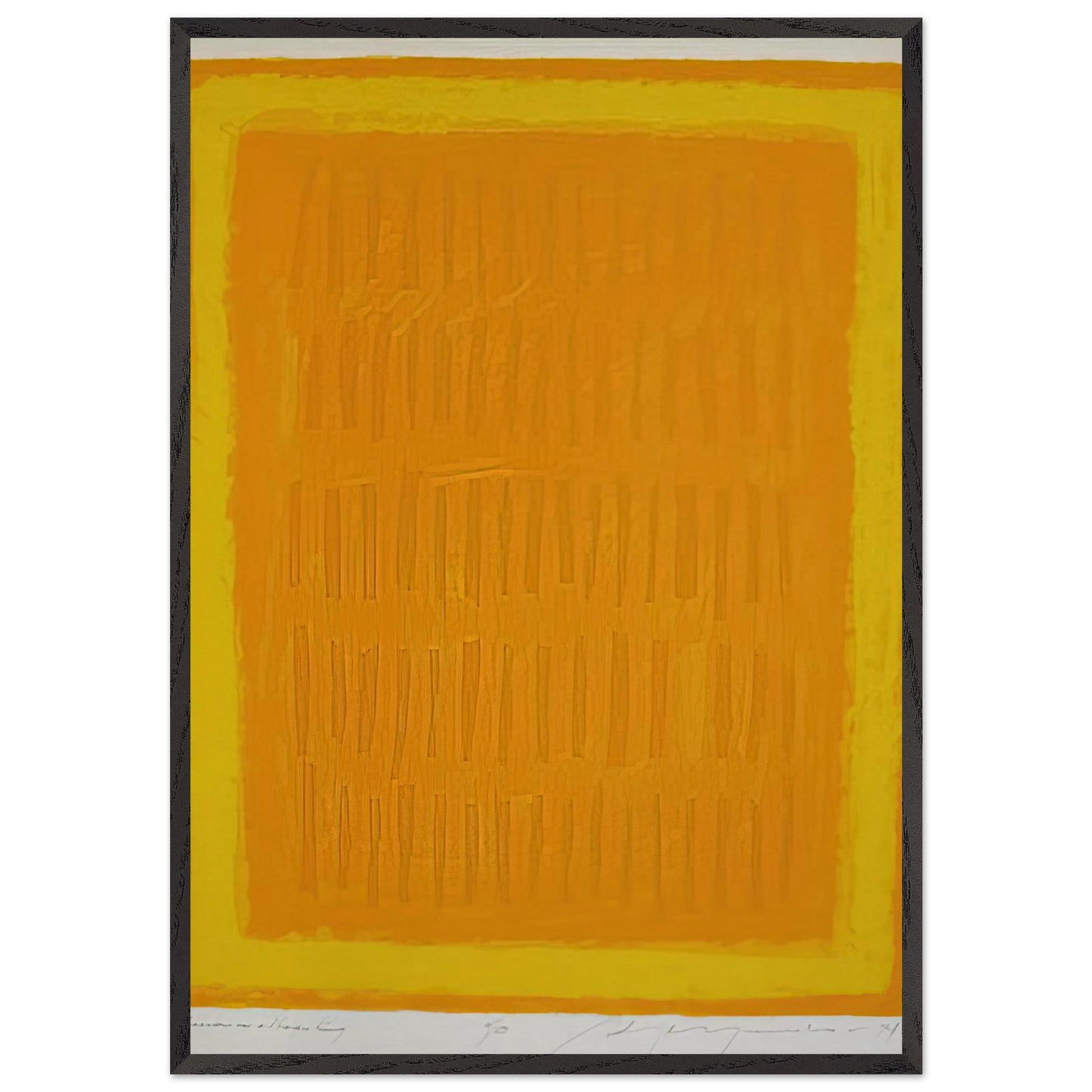 Requiem for a Virgin King - 1974 - Adja Yunkers 70x100 cm / 28x40 inches Framed Art Print – Black Wooden Frame