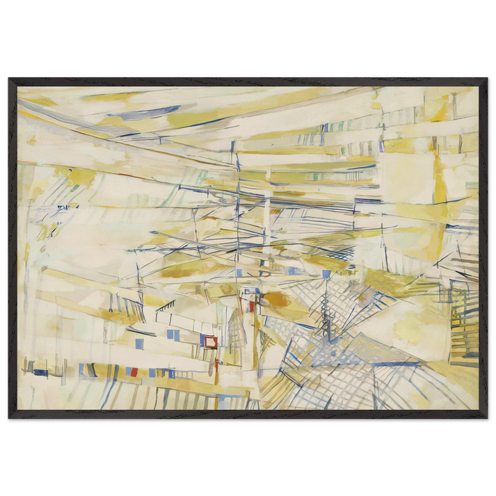 Loranger - 1954 - Maria Helena Vieira da Silva 70x100 cm / 28x40 inches Framed Art Print – Black Wooden Frame