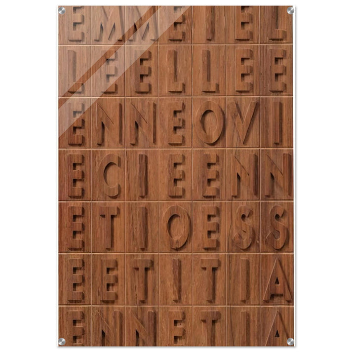 EMME I ELLE 1970 - Alighiero Boetti Acrylic Print - 70x100 cm / 28x40″ inches | Alighiero Boetti Wall Art | Alighiero Boetti Prints