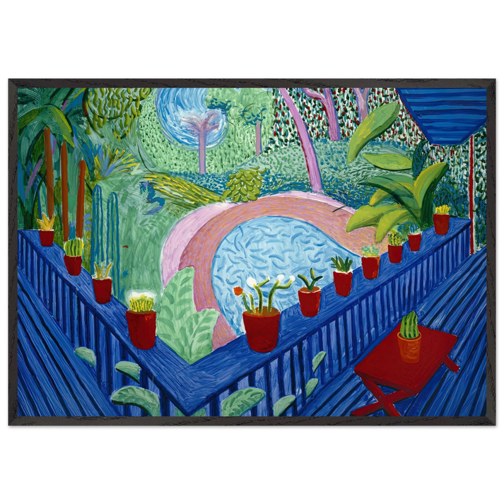 David Hockney N12 - David Hockney 70x100 cm / 28x40 inches Framed Art Print – Black Wooden Frame | David Hockney Art | Artwork by David Hockney