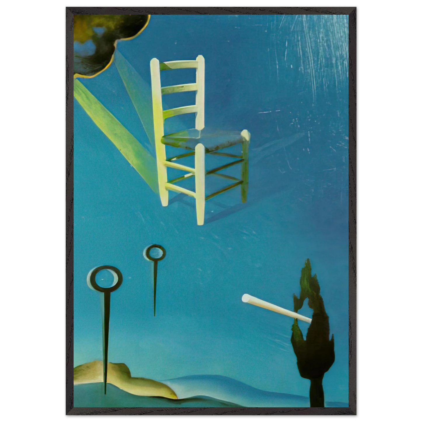 THE CHAIR 1 - Salvador Dali 70x100 cm / 28x40 inches Framed Art Print – Black Wooden Frame