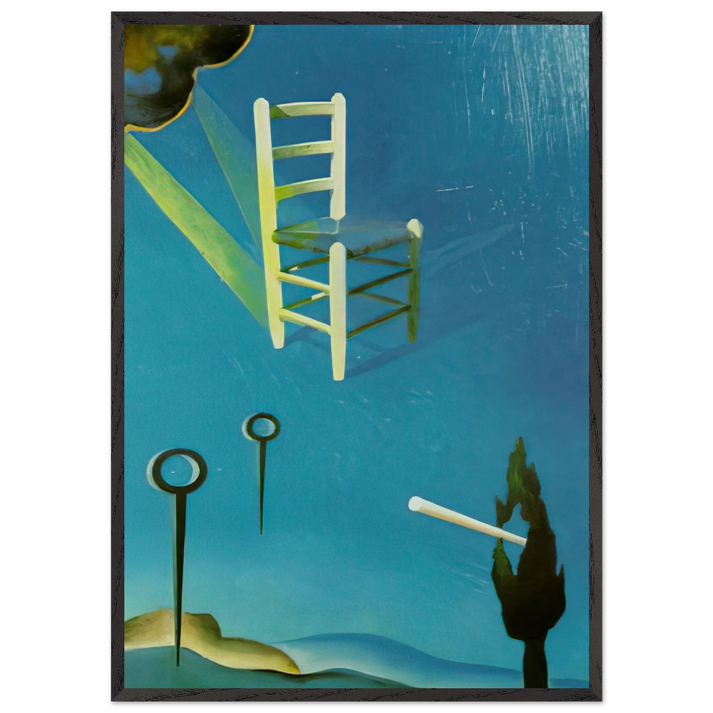 THE CHAIR 1 - Salvador Dali 70x100 cm / 28x40 inches Framed Art Print – Black Wooden Frame
