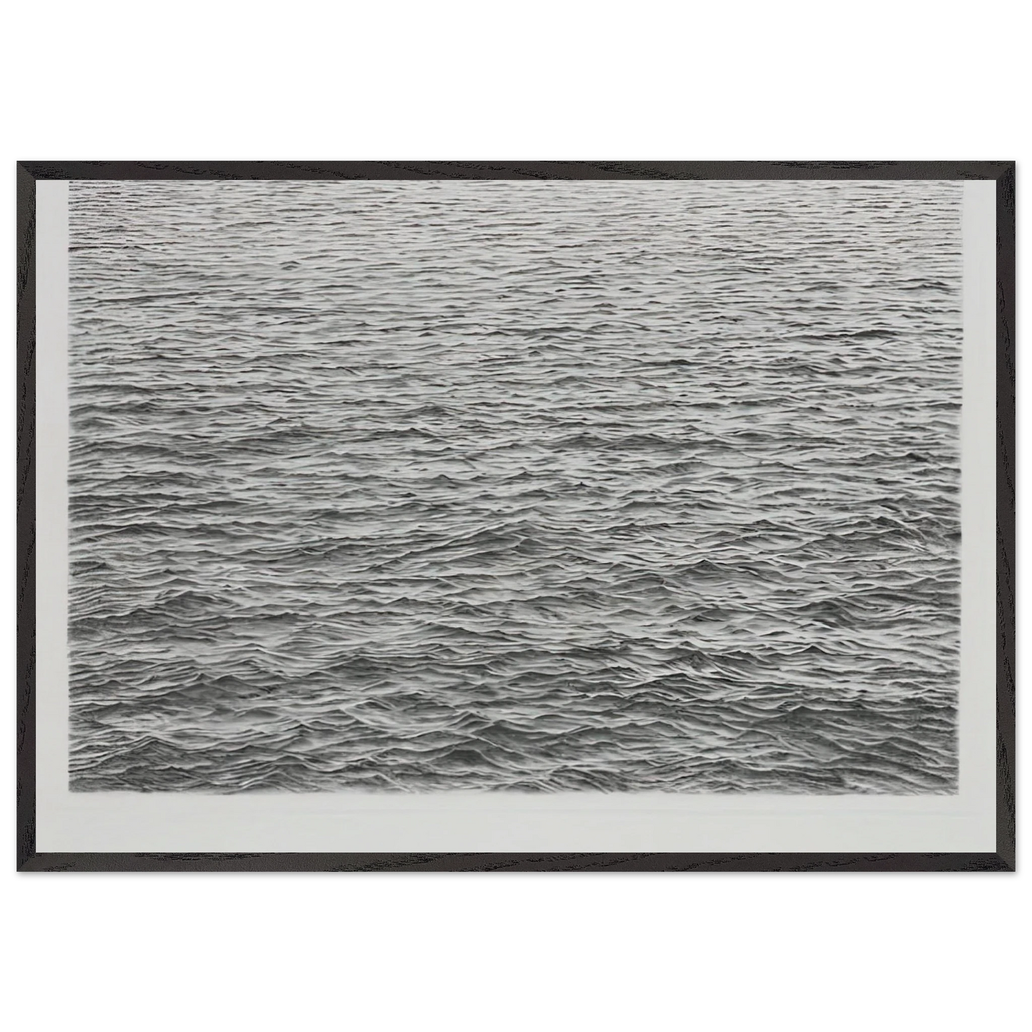 DRYPOINT OCEAN SURFACE 1983 - Vija Celmins 70x100 cm / 28x40 inches Framed Art Print – Black Wooden Frame