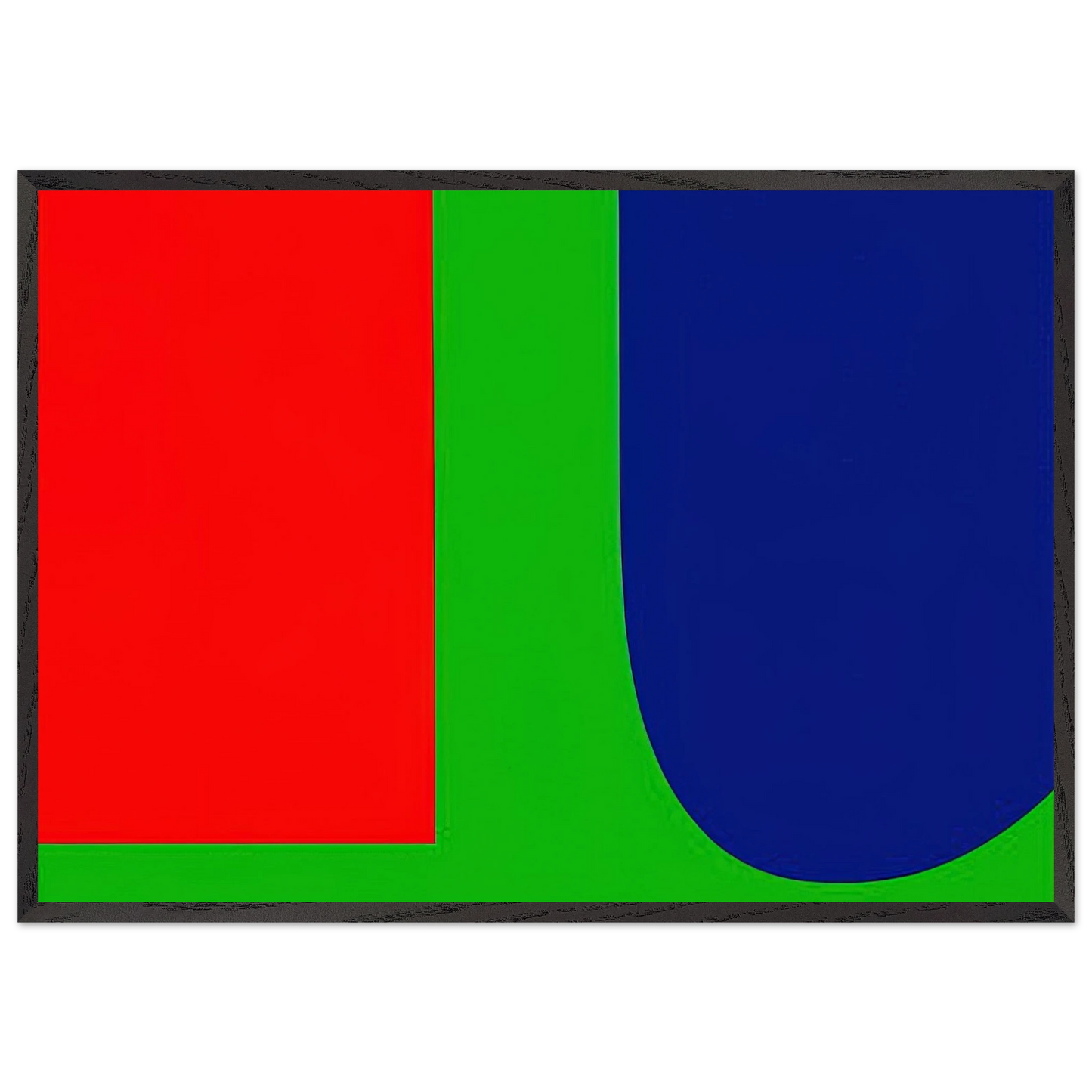 Red Blue Green - Ellsworth Kelly 70x100 cm / 28x40 inches Framed Art Print – Black Wooden Frame
