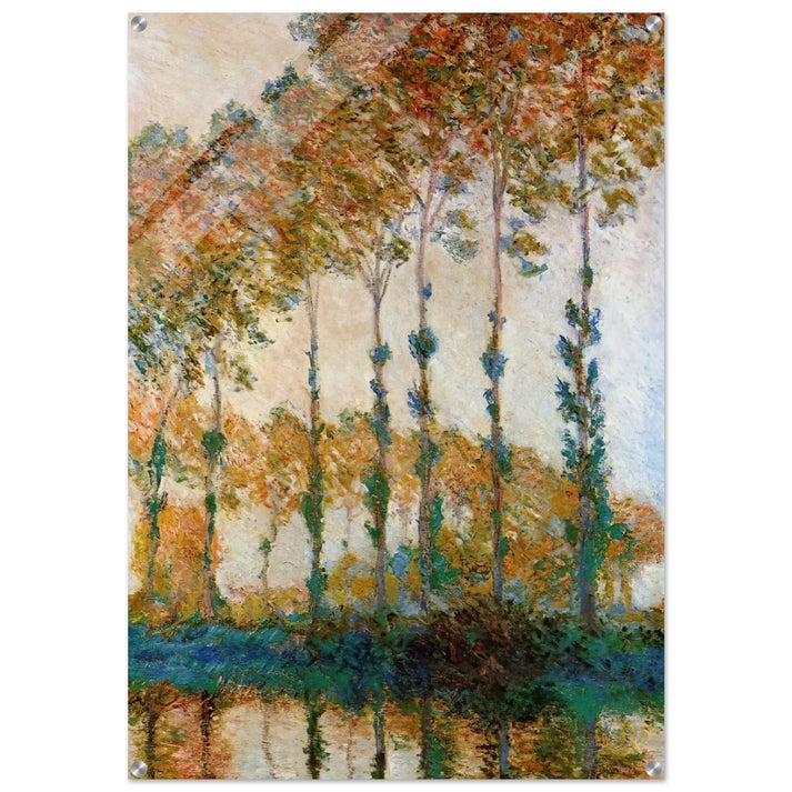 Poplars on the Banks of the Epte, Autumn - claude monet Acrylic Print - 70x100 cm / 28x40″ inches