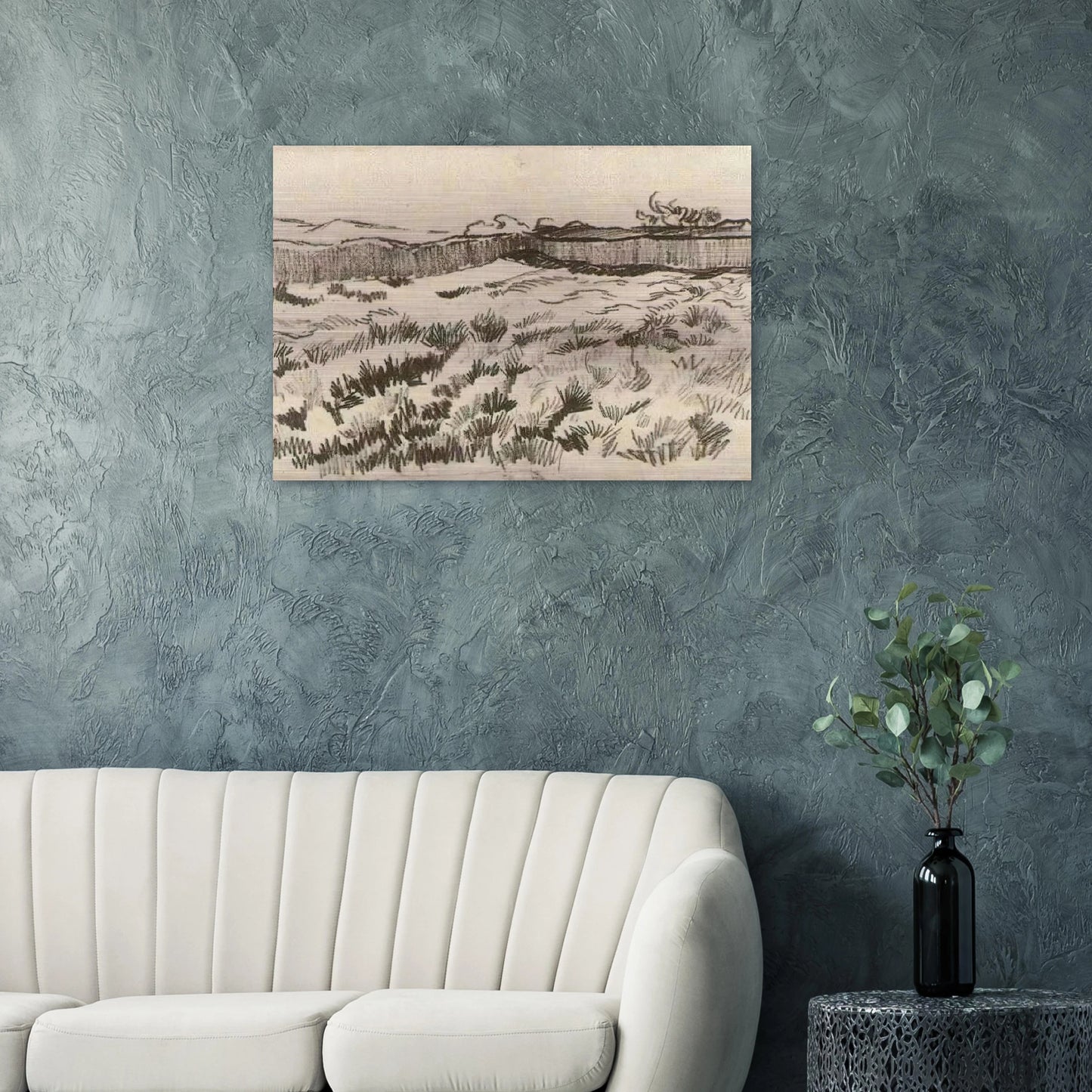 Enclosed Field - Vincent van Gogh Brushed Aluminum Print - 70x100 cm / 28x40 inches | Vincent van Gogh Aluminum Print | Vincent van Gogh Prints