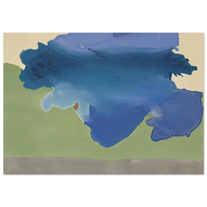Helen Frankenthaler - The Bay, 1963- Wall Art - 21x29.7 cm / 8x12" - Premium Wooden Framed Poster With Fine Art Paper-canvas - Wood frame