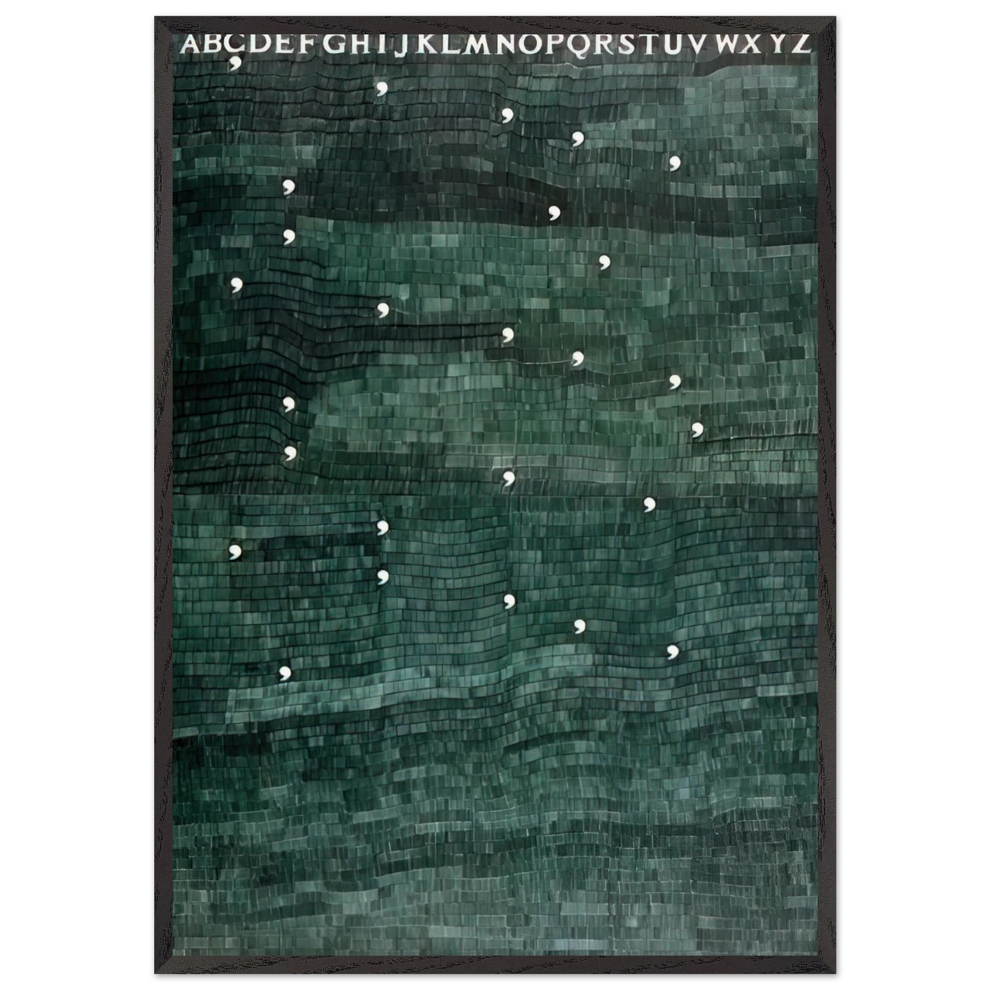 CINQUE PER CINQUE VENTICINQUE 1983 - Alighiero Boetti 70x100 cm / 28x40 inches Framed Art Print – Black Wooden Frame