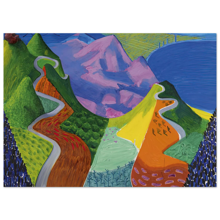 David Hockney - David Hockney Wall art - 15x20 cm / 6x8 inches - Premium Wooden Framed Poster With Fine Art Paper-canvas - White frame
