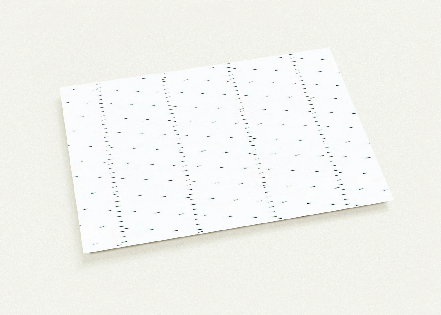 Every 15 cms, every 16 cms dash of one cm long - 1974 By Francois Morellet Pack of 10 Post Cards | Francois Morellet Post Cards | A6 (10.5 x 14.8 cm) - 4.1 x 5.8 inches