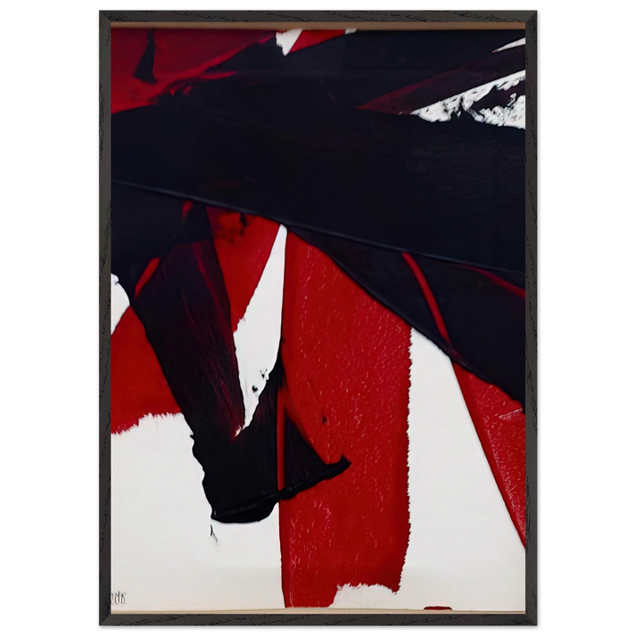 UNTITLED 2007 1 - Luis Feito 70x100 cm / 28x40 inches Framed Art Print – Black Wooden Frame