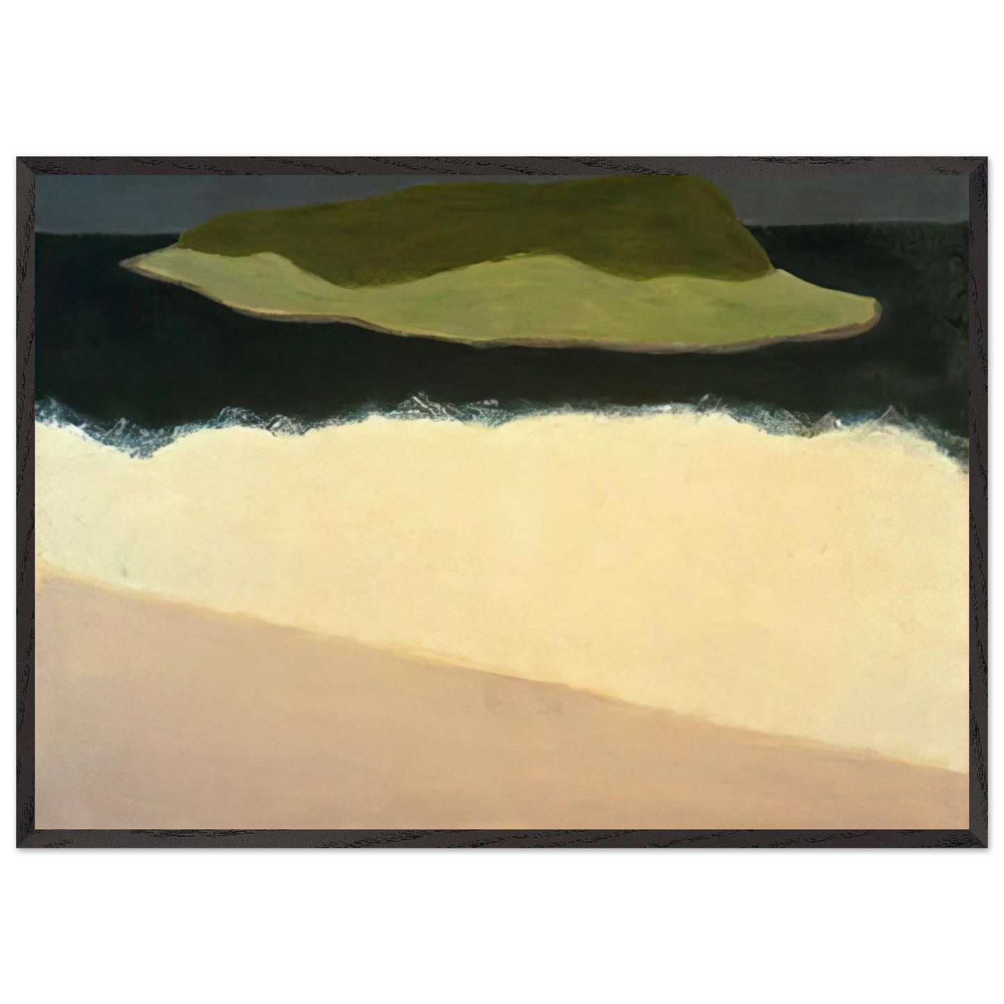 Offshore Island - 1958 - Milton Avery 70x100 cm / 28x40 inches Framed Art Print – Black Wooden Frame