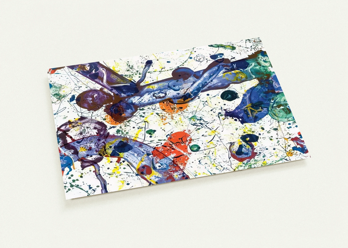 King Corpse SFS-288 By Sam Francis Pack of 10 Post Cards | Sam Francis Post Cards | A6 (10.5 x 14.8 cm) - 4.1 x 5.8 inches