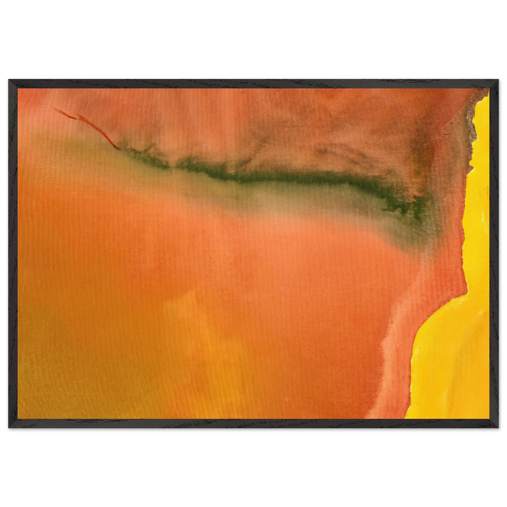 Untitled - 1973 N1 - Helen Frankenthaler 70x100 cm / 28x40 inches Framed Art Print – Black Wooden Frame
