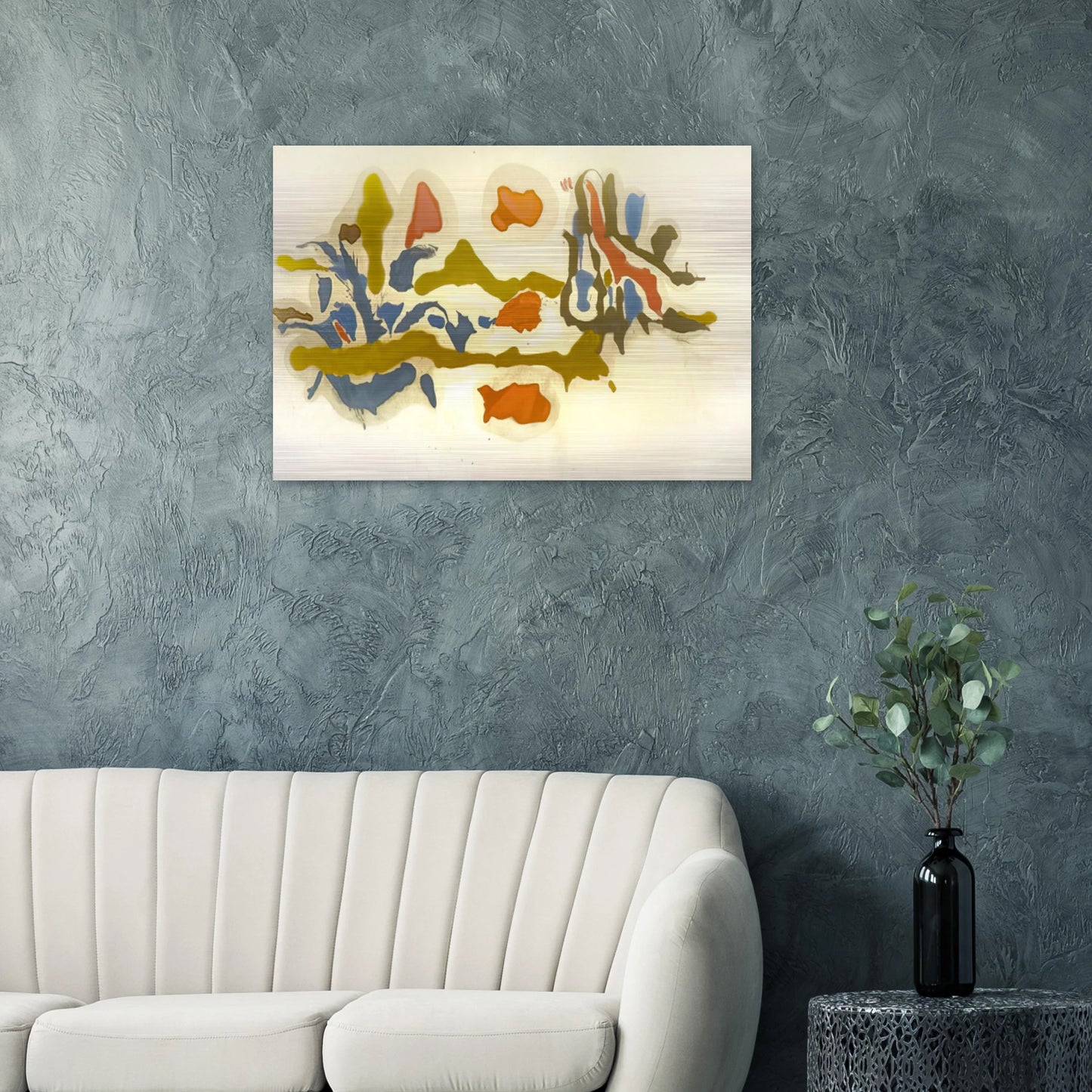 Seascape with Dunes - 1962 - Helen Frankenthaler Brushed Aluminum Print - 70x100 cm / 28x40 inches | Helen Frankenthaler Aluminum Print | Helen Frankenthaler Prints