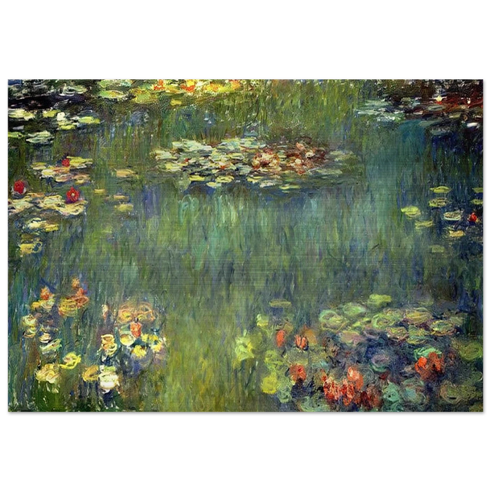 Pool with Waterlilies - claude monet Brushed Aluminum Print - 70x100 cm / 28x40 inches | claude monet Aluminum Print | claude monet Prints