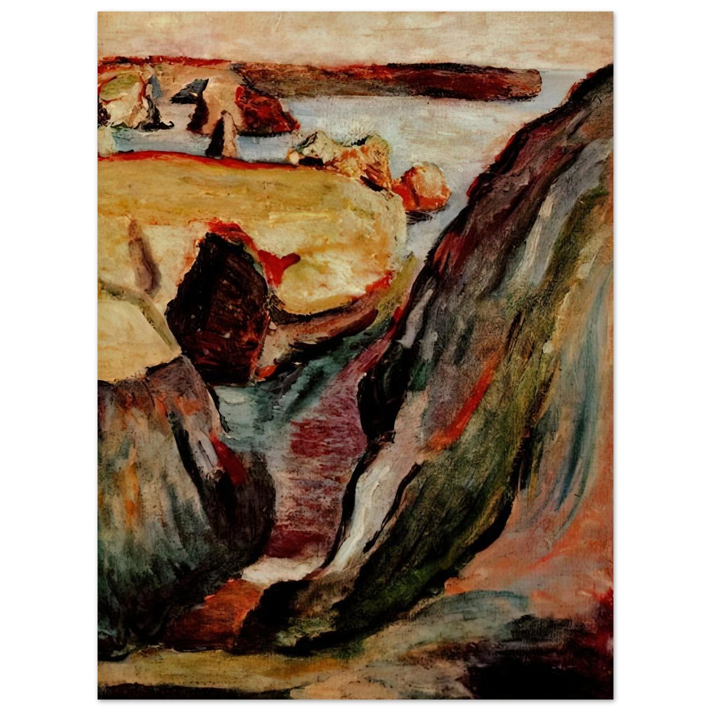 Henri Matisse - ROCHERS A BELLE ILE 1896 75x100 cm / 30x40inches Fine Art Poster