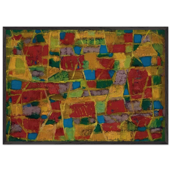 Champs de ble - 1949 - Alfred Manessier 70x100 cm / 28x40 inches Framed Art Print – Black Wooden Frame