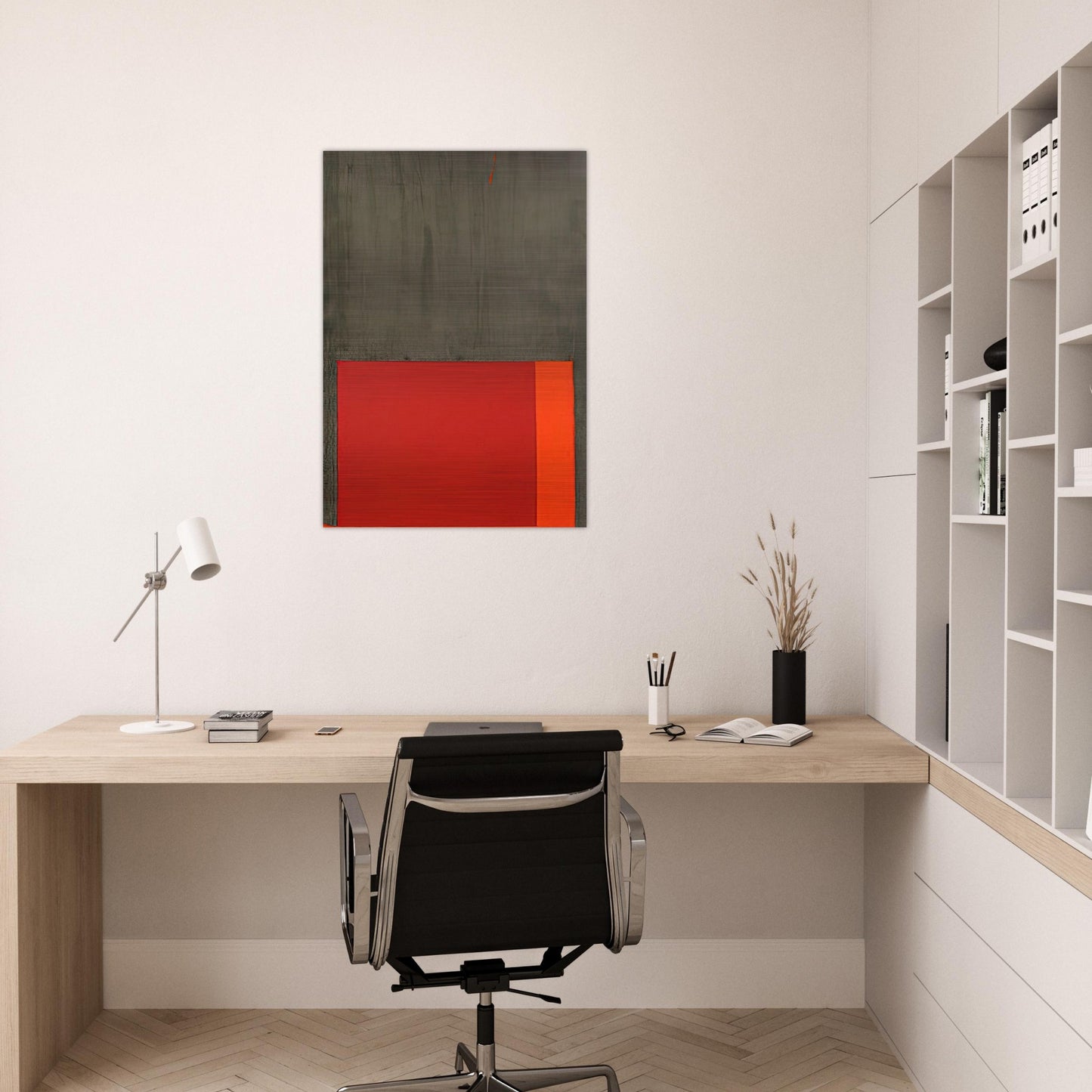 4.5.68 - 1968 - John Hoyland Brushed Aluminum Print - 70x100 cm / 28x40 inches | John Hoyland Aluminum Print | John Hoyland Prints