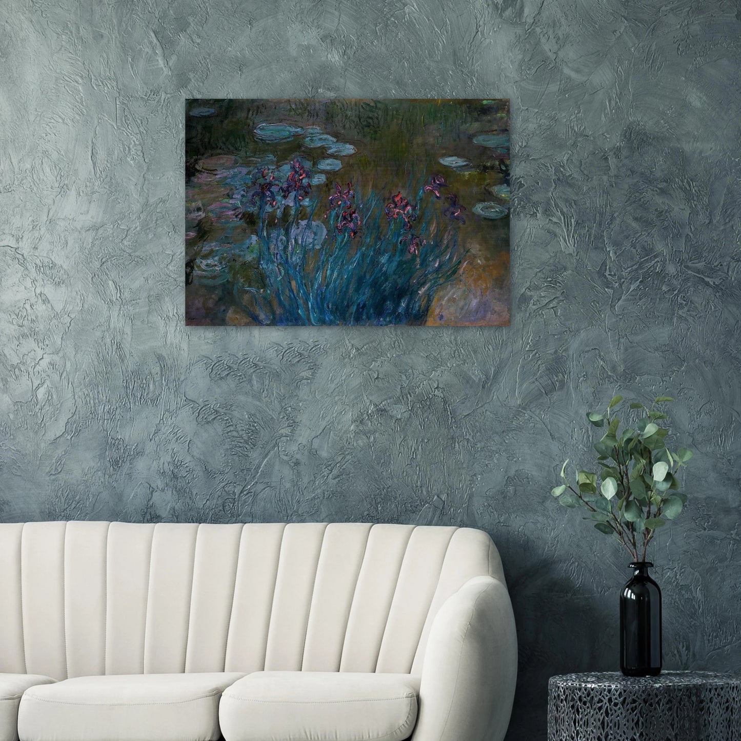 Irises and Water-Lilies - claude monet Brushed Aluminum Print - 70x100 cm / 28x40 inches | claude monet Aluminum Print | claude monet Prints