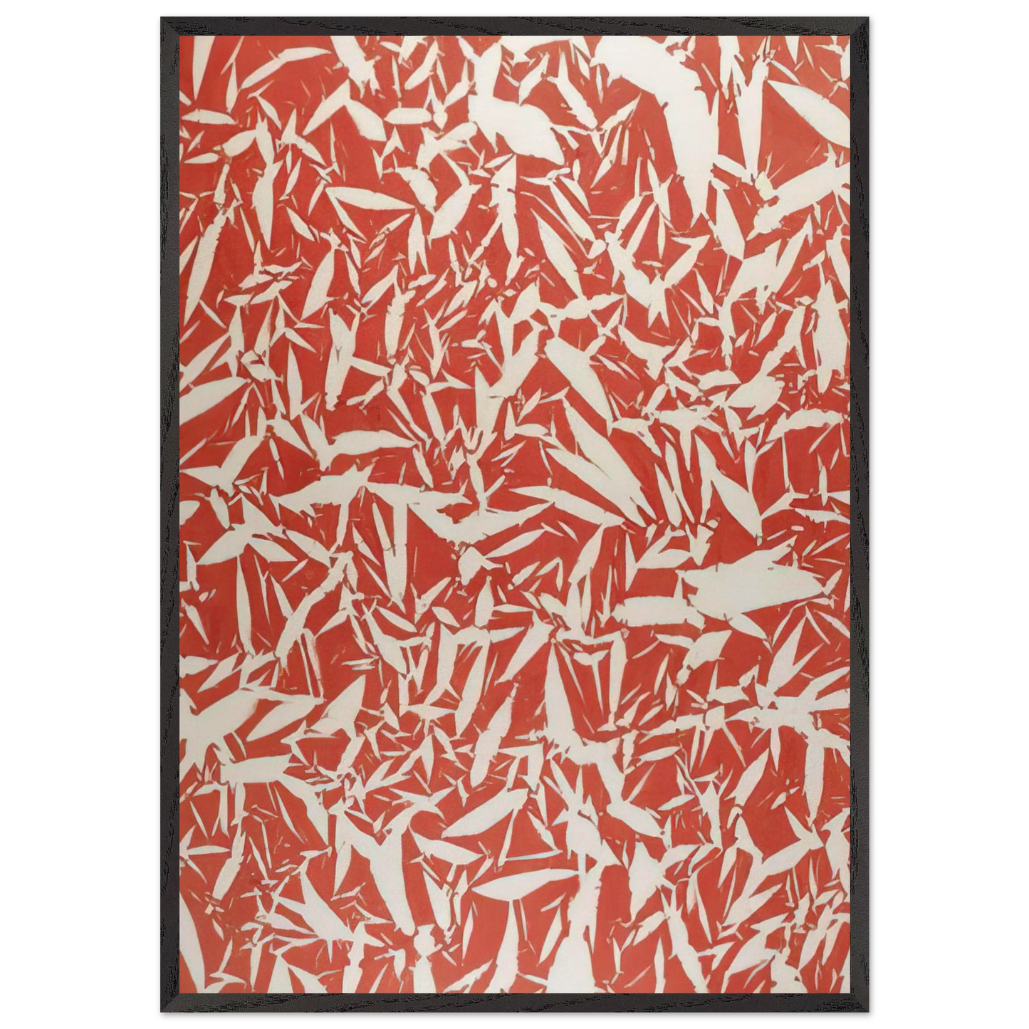 Study - 1969 - Simon Hantai 70x100 cm / 28x40 inches Framed Art Print – Black Wooden Frame