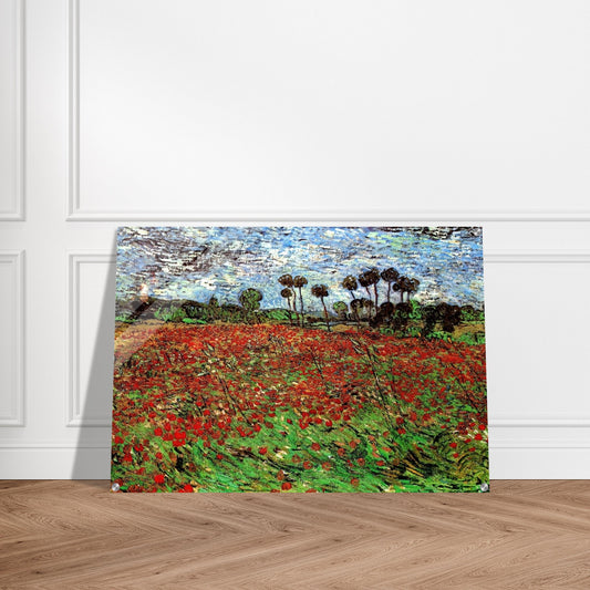 Field with Poppies - Vincent van Gogh Acrylic Print - 70x100 cm / 28x40″ inches