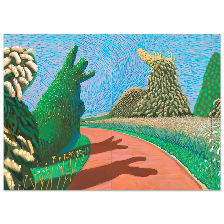 David Hockney - David Hockney Wall art - 60x90 cm / 24x36 Inches - Premium Wooden Framed Poster With Fine Art Paper - Black frame