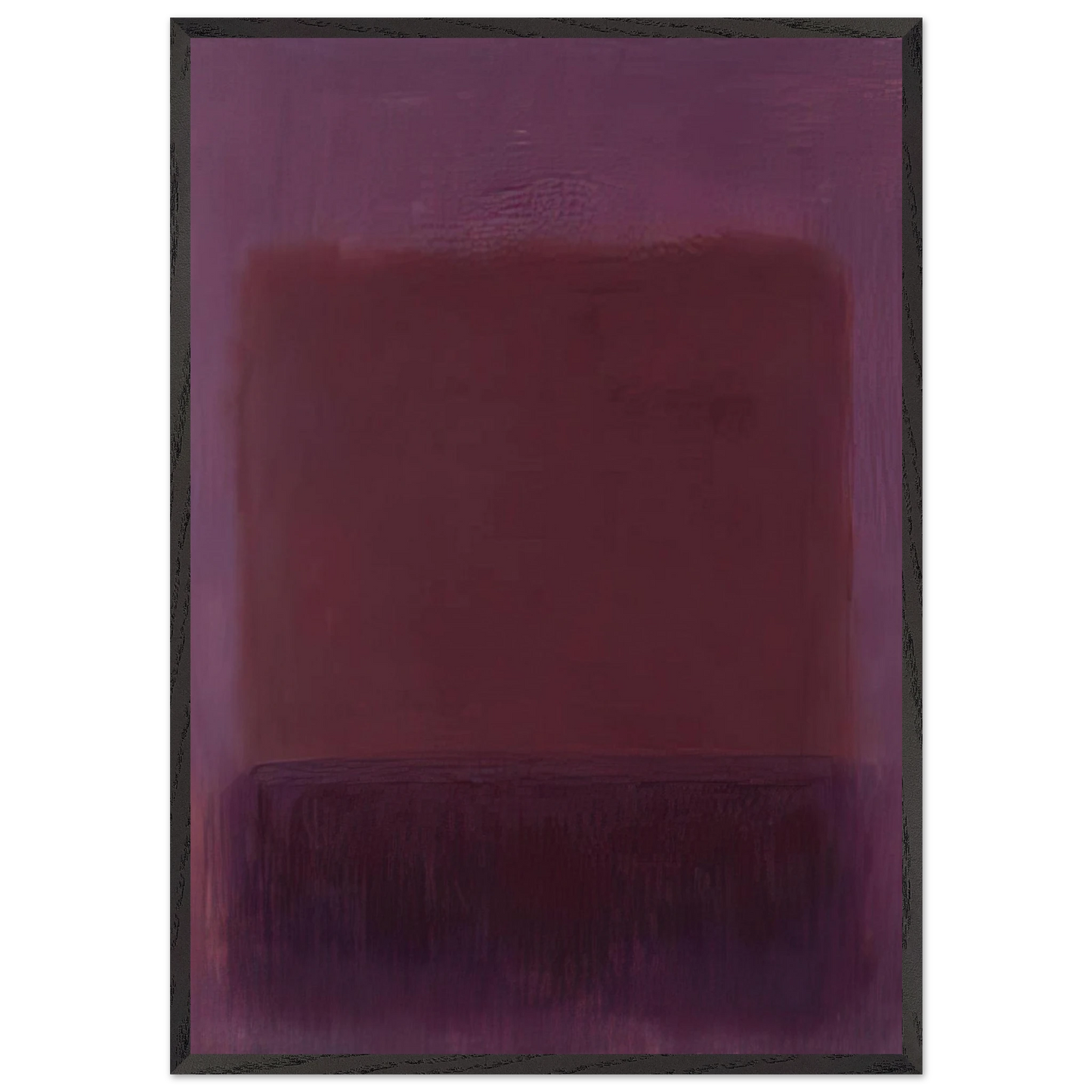 Purple Brown - 1957 - Mark Rothko 70x100 cm / 28x40 inches Framed Art Print – Black Wooden Frame