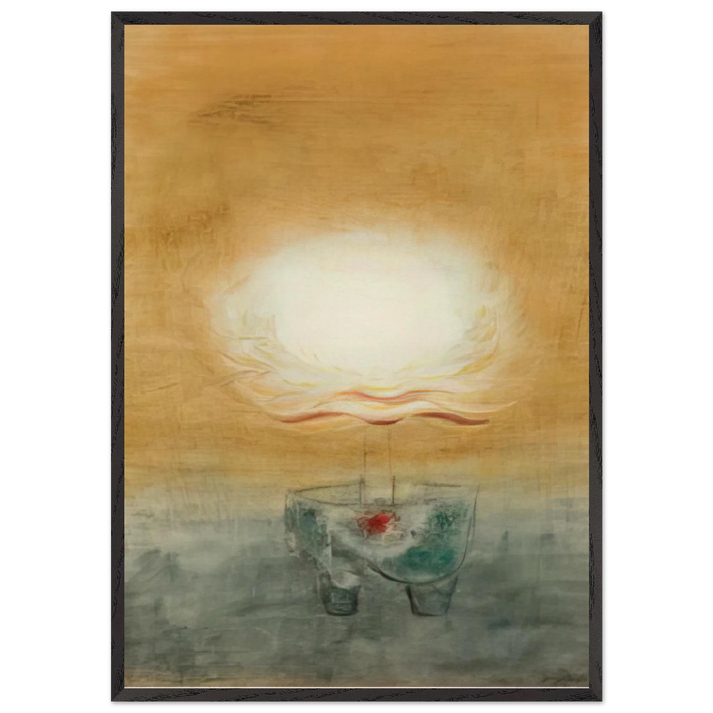Lotus - 1945 - Morris Graves 70x100 cm / 28x40 inches Framed Art Print – Black Wooden Frame