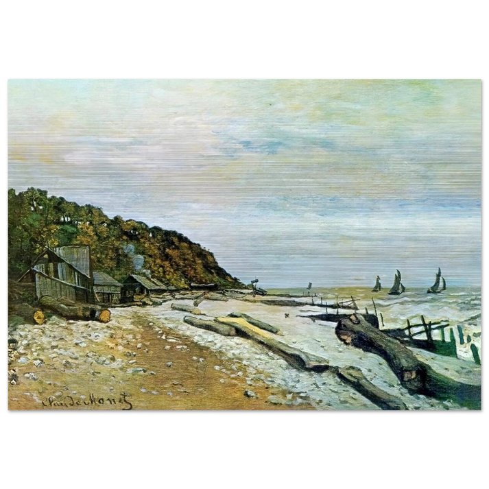 Boatyard near Honfleur - claude monet Brushed Aluminum Print - 70x100 cm / 28x40 inches | claude monet Aluminum Print | claude monet Prints