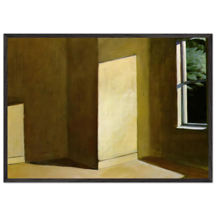 Sun in an Empty Room - Edward Hopper 70x100 cm / 28x40 inches Framed Art Print – Black Wooden Frame