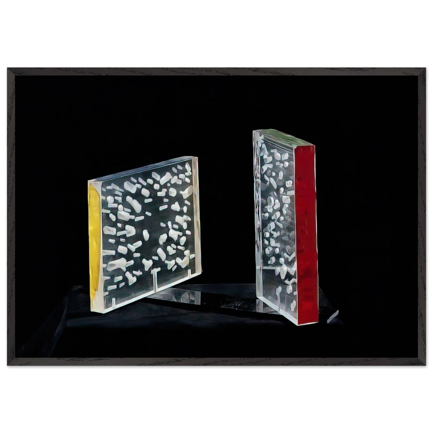 Sospensioni Colorate - 1955 - Piero Dorazio 70x100 cm / 28x40 inches Framed Art Print – Black Wooden Frame