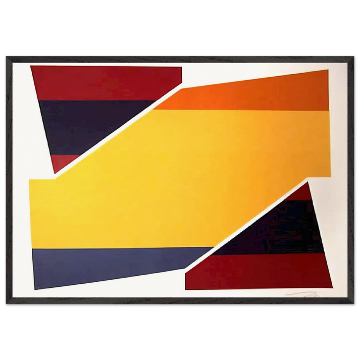 Rotation II - 1980 - Larry Zox 70x100 cm / 28x40 inches Framed Art Print – Black Wooden Frame