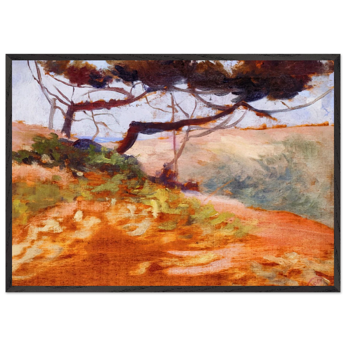 The Bay of Cavalieri - Henri-Edmond Cross 70x100 cm / 28x40 inches Framed Art Print – Black Wooden Frame