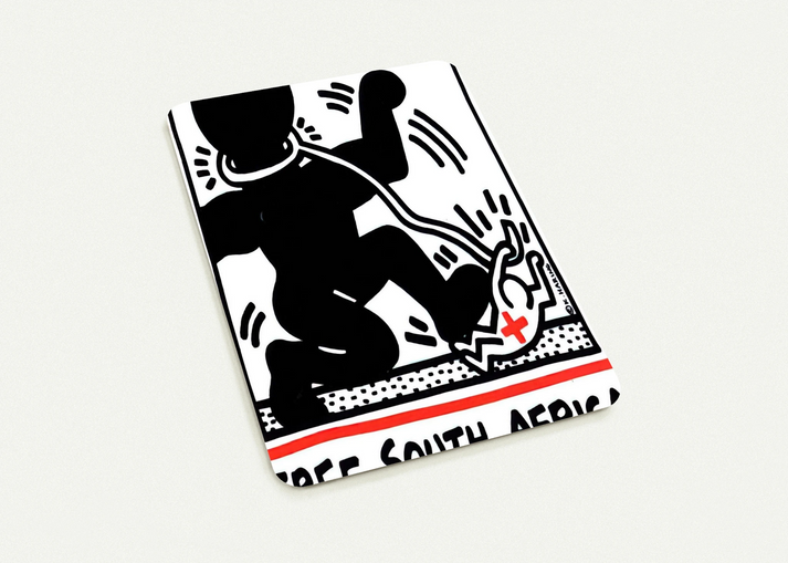 FREE SOUTH AFRICA 1985 By Keith Haring Pack of 10 Post Cards | Keith Haring Post Cards | A6 (10.5 x 14.8 cm) - 4.1 x 5.8 inches