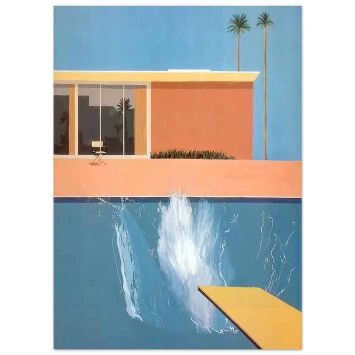 David Hockney - David Hockney Wall art - A2 (42 x 59.4 cm) - Premium Wooden Framed Poster With Fine Art Paper - White frame