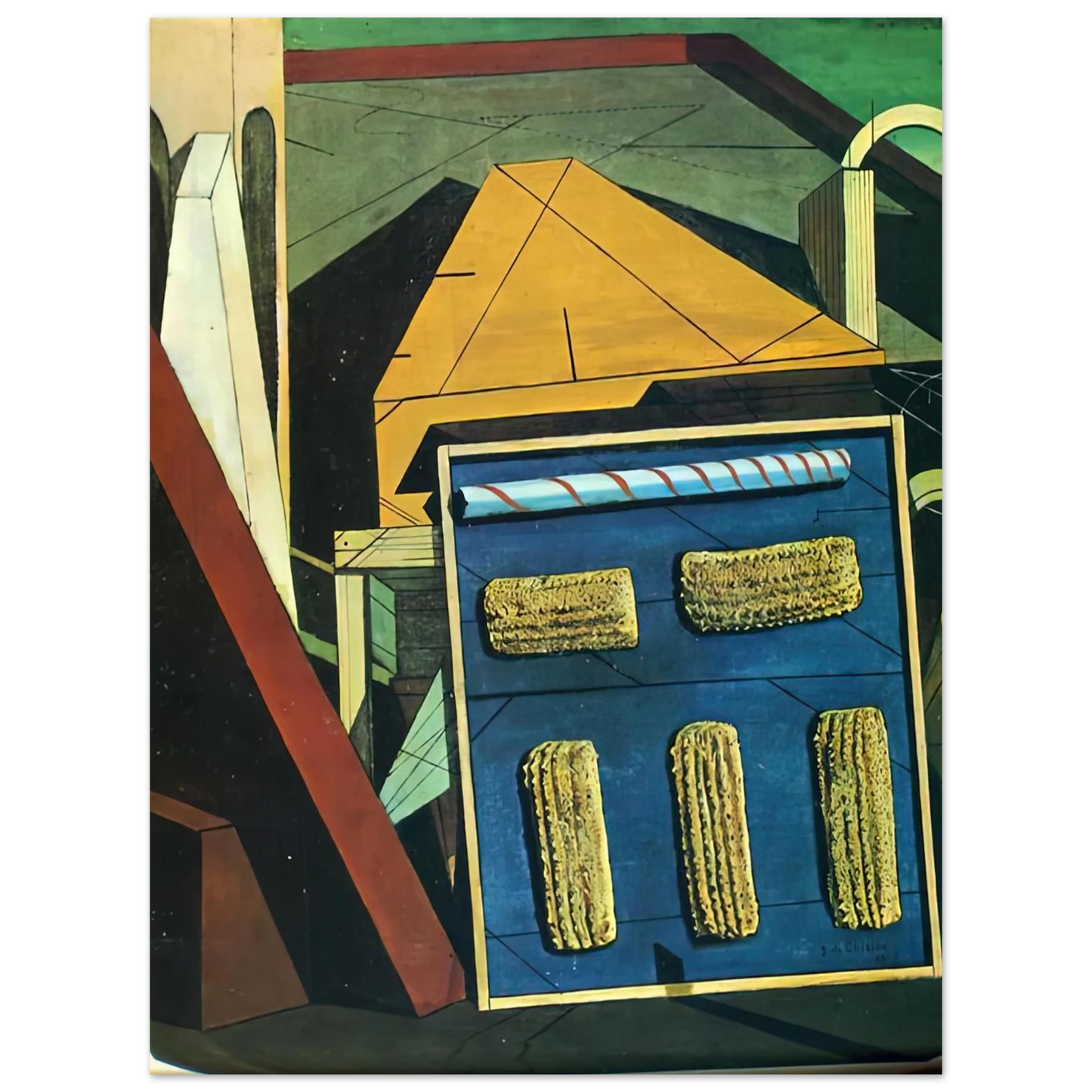 Giorgio de Chirico - THE GENTLE AFTERNOON 1916 75x100 cm / 30x40inches Fine Art Poster