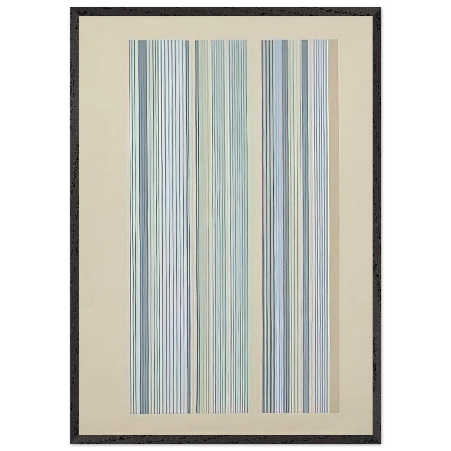 Blue Bird - 1978 - Gene Davis 70x100 cm / 28x40 inches Framed Art Print – Black Wooden Frame