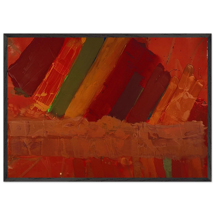 Seneca - 1979 - Albert Irvin 70x100 cm / 28x40 inches Framed Art Print – Black Wooden Frame