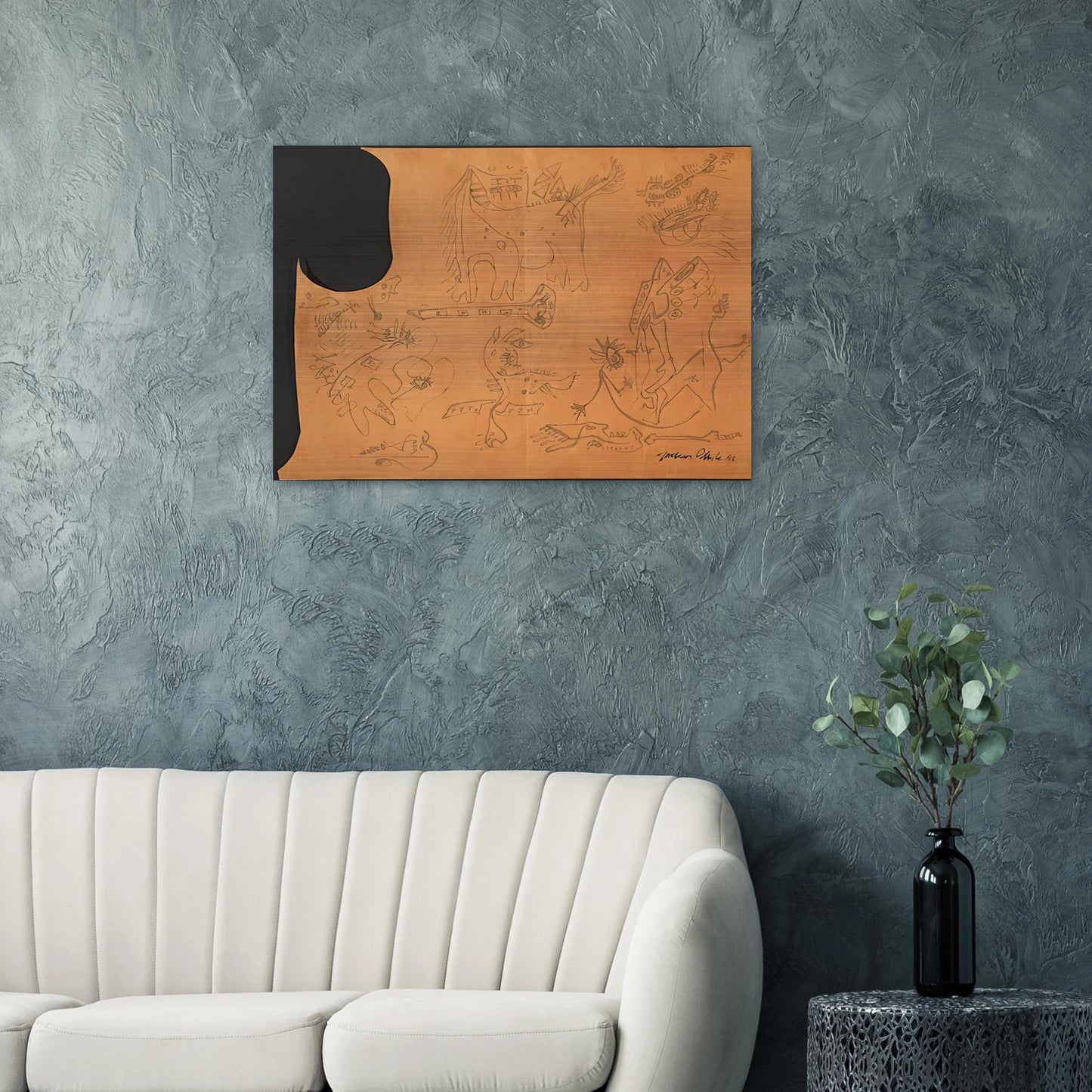 UNTITLED 4 - Jackson Pollock Brushed Aluminum Print - 70x100 cm / 28x40 inches | Jackson Pollock Aluminum Print | Jackson Pollock Prints
